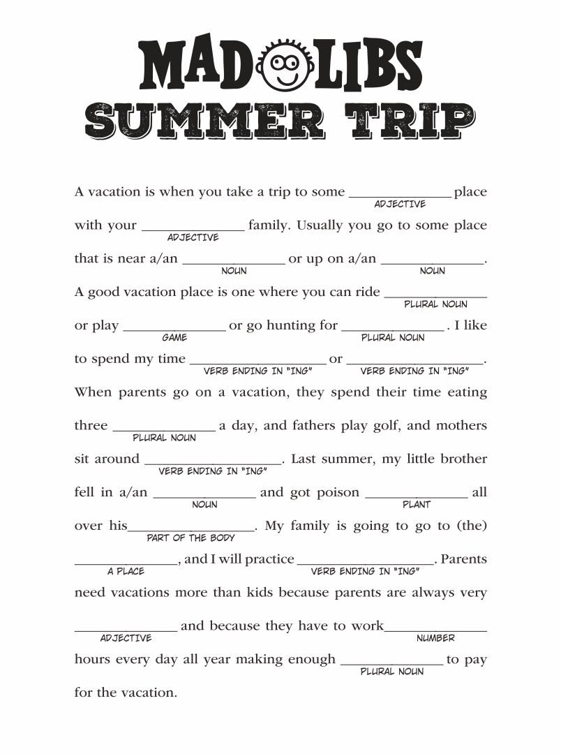 Mad Libs Maker - GratMap Adventures